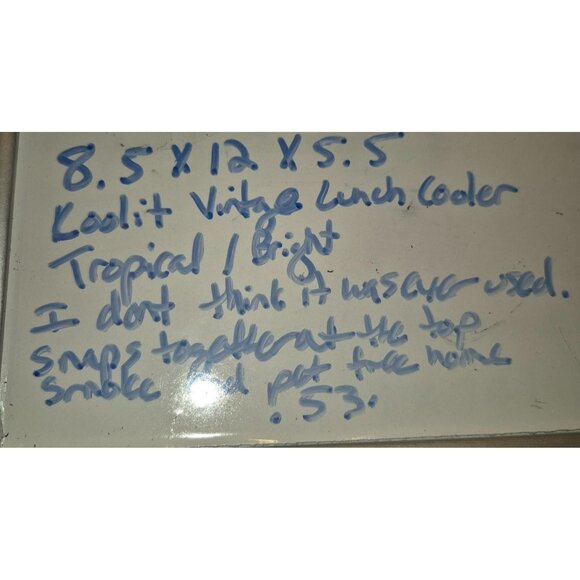 Vintage Koolit Corp Tropical Parrot & Toucan Insulated Lunch Tote Bag NOS Kitsch - Picture 10 of 10